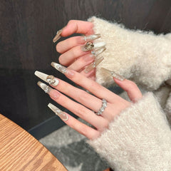 Flash diamond three - dimensional cat eye wearing armor - CELESTI NAILS